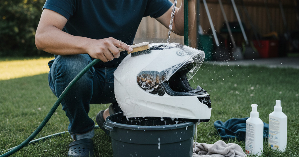 Panduan Cara membersihkan helm yang benar